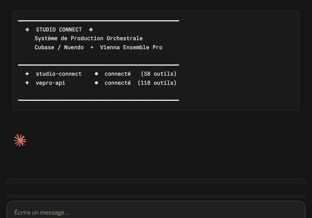 Studio Connect MCP — connecté
