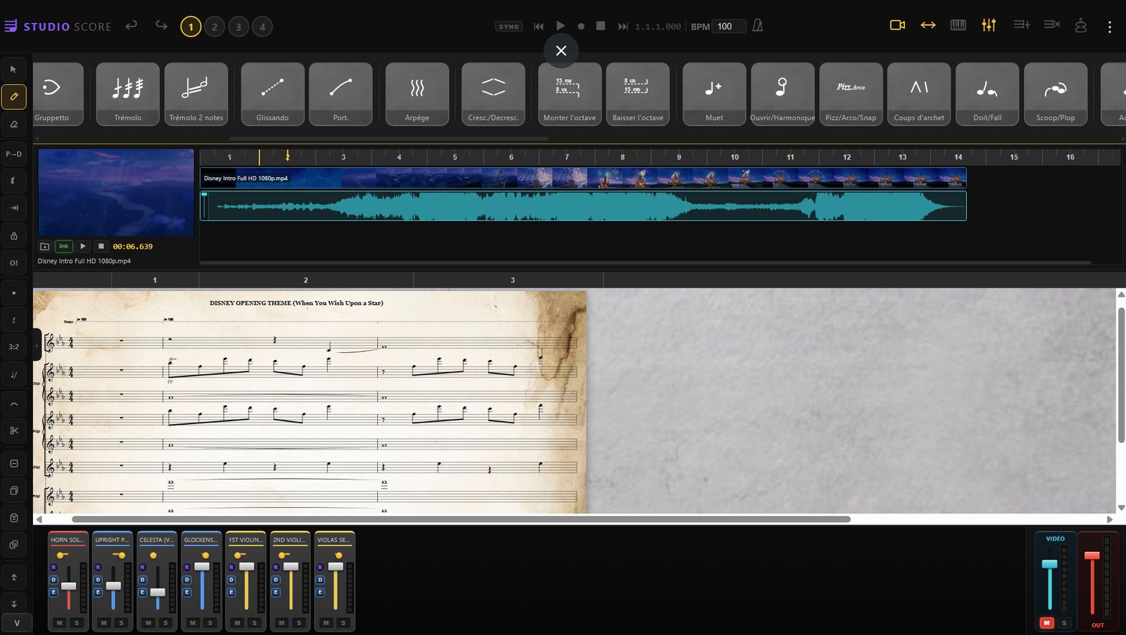 Studio Score — fenêtre vidéo flottante, déplaçable et redimensionnable